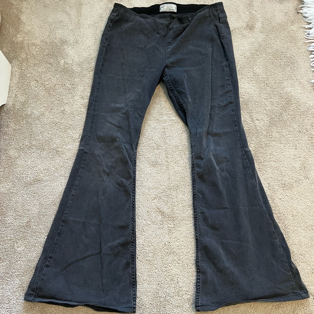 Free People Penny Pull Up Jeans Black Size 31